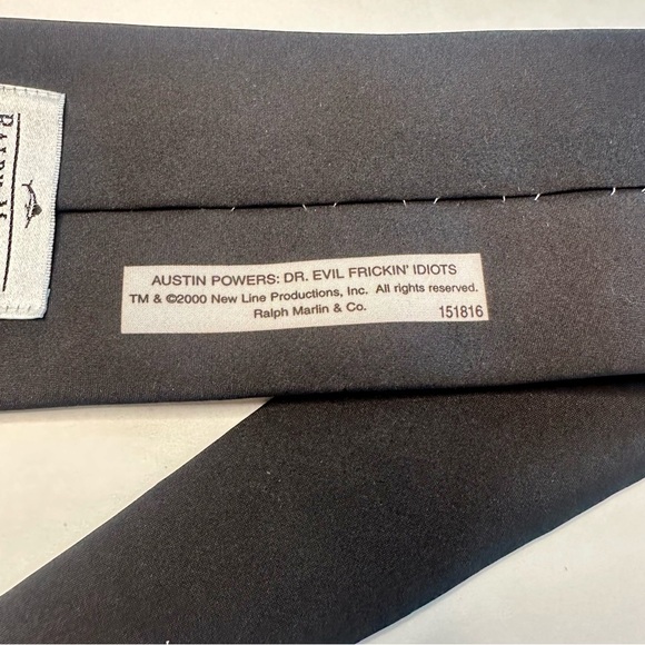 Vintage Dr. Evil 2000 Austin Powers: Frickin Idiots by Ralph Marlin Classic Tie - Picture 3 of 5